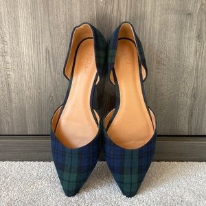 J.Crew plaid pointed toe flats size 8.5